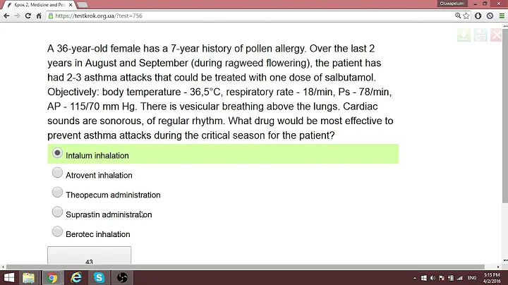 Krok 2 Medicine (Internal Medicine Part 4 ) 2016 - DayDayNews