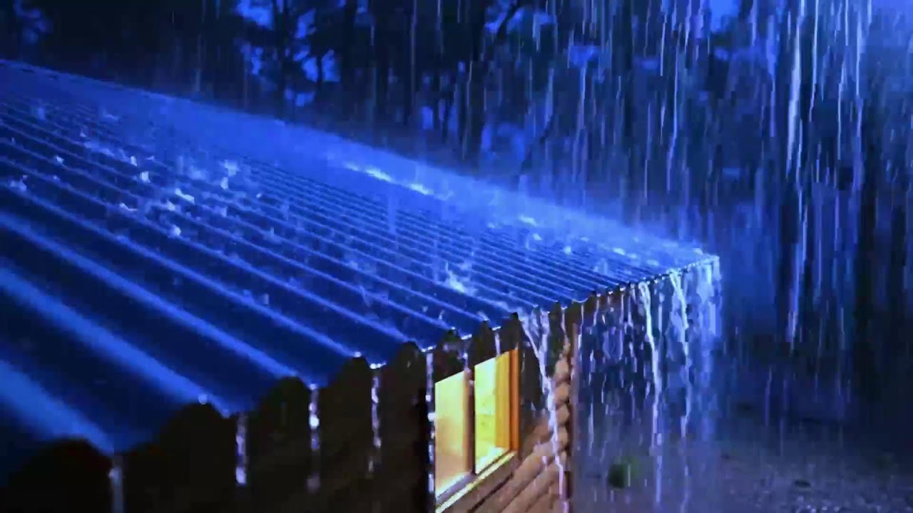 Cozy Night Rain on Tin Roof ASMR for Deep Sleep, Soft Rain Sounds and Peaceful Relaxation 11