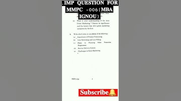 imp question for mmpc -006(ignou mba )#ytshorts #shorts #ignou #ignou_mba #delhiuniversity #mba#exam