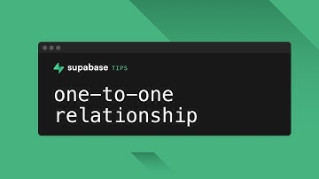 How to create a one-to-one relationship inside the Supabase dashboard