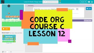 Code.org Course C Lesson 12 Build a Flappy Game - Code org Lesson 12 Answers screenshot 5