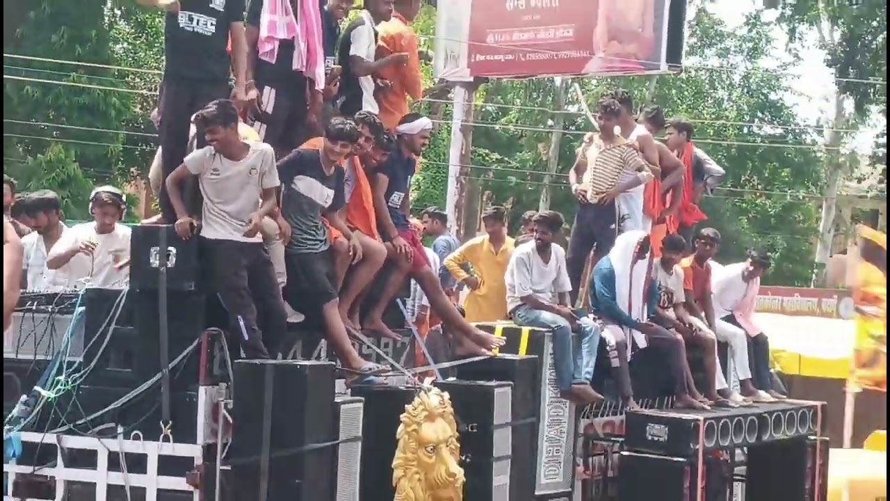 2025 savan kavad Yatra Dhadkan DJ and Chaudhari DJ competition in Badaun #trending #viral #video