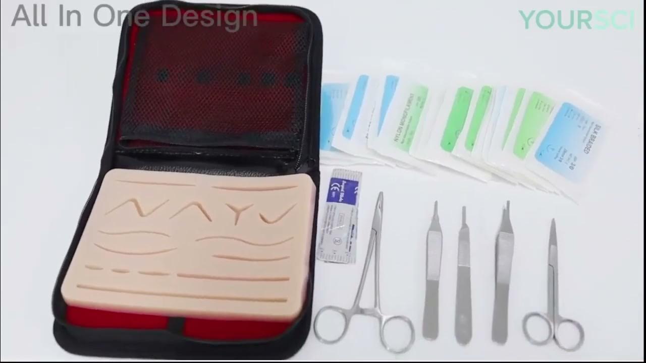 Kit de suture | Kits of Medicine| Cours vidéo sur la suture 9 vidéos en  anglais | Kit complet de pratique de suture pour les étudiants en médecine