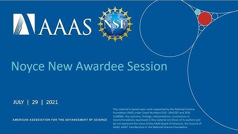 2021 Noyce New and Recent Awardee Session