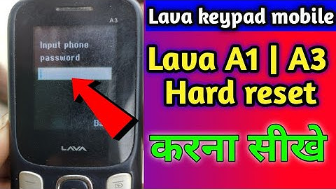 Lava mobile ko hard reset kaise kare || Lava A1 hard reset || Lava a3 hard reset