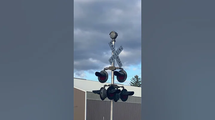 Old mechanical bell on railroad crossing! #train #railfaning #subscribe #roadto1k
