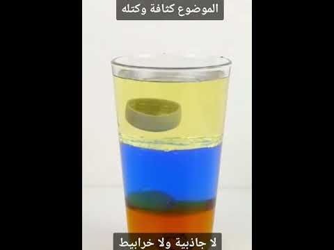 قانون أرخميدس لـ سقوط وصعود الأجسام