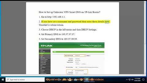 Set up Unlocator VPN Smart DNS on TP-link Router