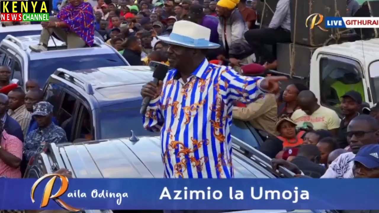 'PUMBAVU, MIMI SI MJINGA' Raila loses his cool at Githurai Azimio Rally ...