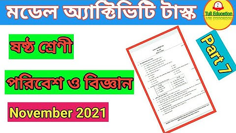 class 6 science (পরিবেশ ও বিজ্ঞান) model activity task part 7| wbbse|October 2021| Tuli Education