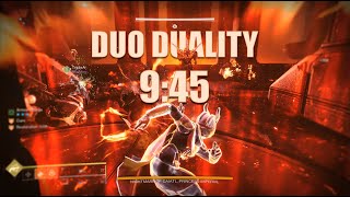 Duo Duality Speedrun in 9:45 (PB/WR) | Titan/Hunter POV