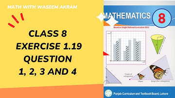 Class 8 math new book exercise 1.19 question 1, 2, 3 and 4 solution| chapter 1 exercise 1.19 class 8