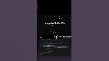 Interactive Spider web 🕷 Animation cursor #coding #webdevelopment