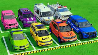 POLICE CARS, FIRE DEPARTMENT, AMBULANCE VEHICLES TRANSPORTING WITH MAN TRUCKS ! FS22 #81