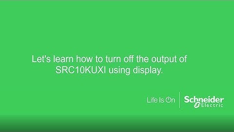 How to turn off the output of SRC10KUXI through the display
