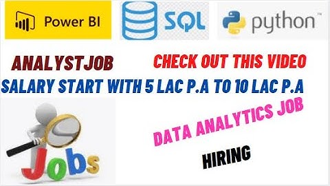 Data Analytics #Hiring  | #Power BI #Python #Tableau | #Jobs| Salary 15 Lac| Check this video  Apply