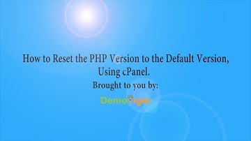 Reset the PHP Version to the Default Version, Using cPanel.