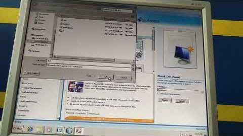 How to create and link Ms access database with control panel.