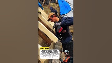 Professional Roof Framing Installation Using Cordless Power Tools