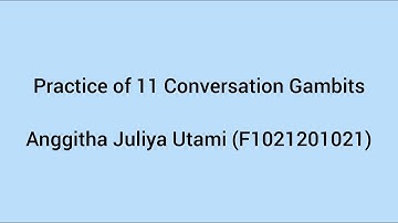 11 Conversation Gambits - Speaking for Transactional Function