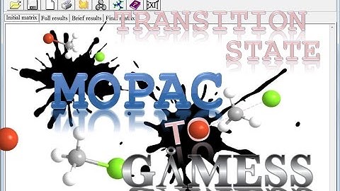 MOPAC Tutorial：Transition state Optimization4 (SADDLE)