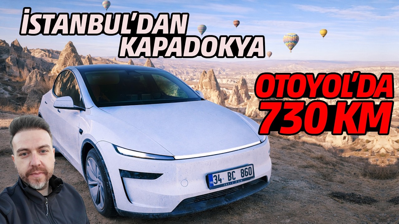İstanbul’dan Kapadokya’ya Otoyol Sürüşü | Tesla Model Y SR Gerçek Tüketim Soğuk Hava