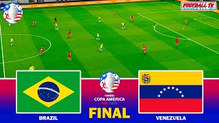BRAZIL vs VENEZUELA - COPA AMERICA FINAL | Full Match All Goals | PES Gameplay PC