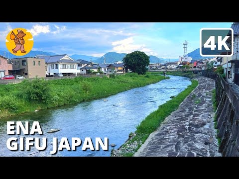 【4K】Ena, Gifu 恵那 - Japan Countryside Walking Tour