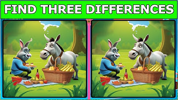Can You Spot the Three Differences? - Challenging Visual Puzzle Game | Find 3 Differences