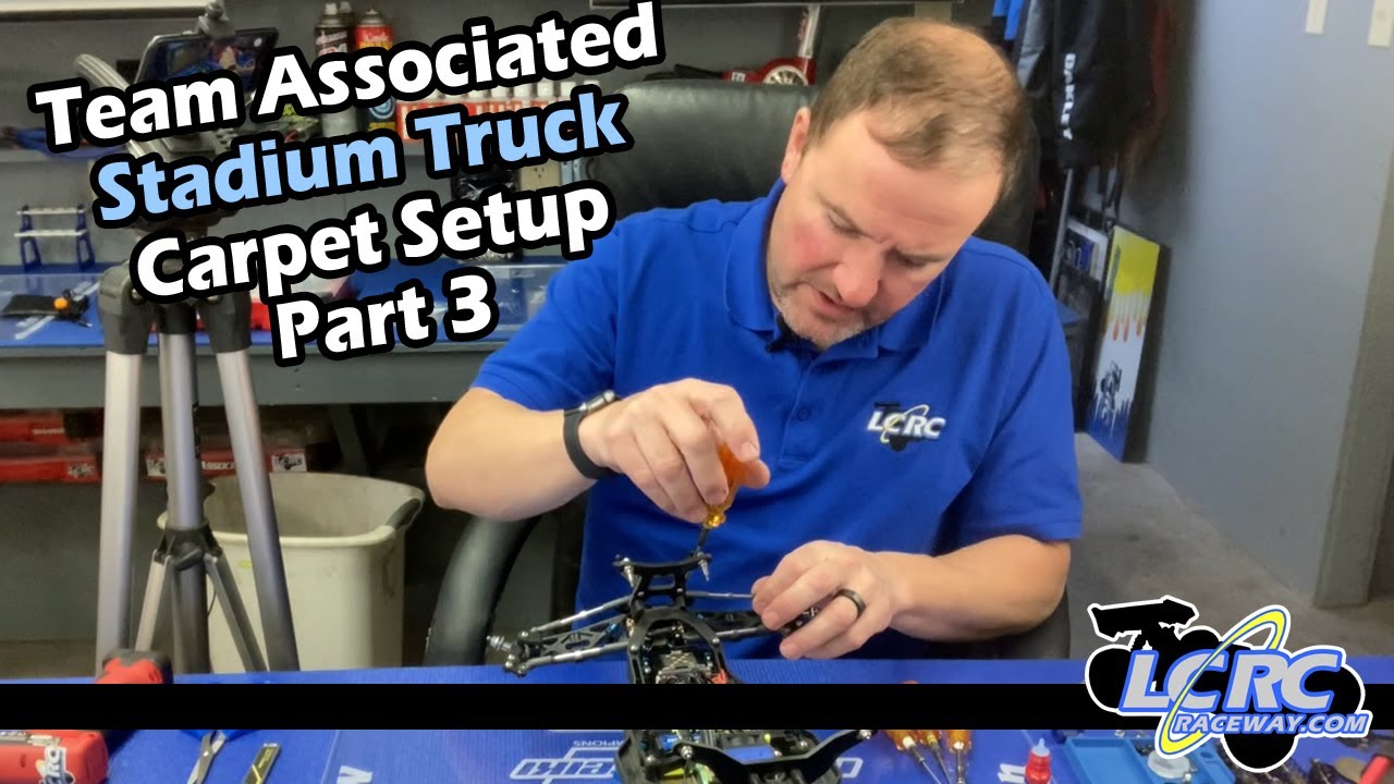 Team Associated RC10T6.1 (RC10T6.2) Stadium Truck Carpet Setup - Shock Tower, Sway Bar - Part 3