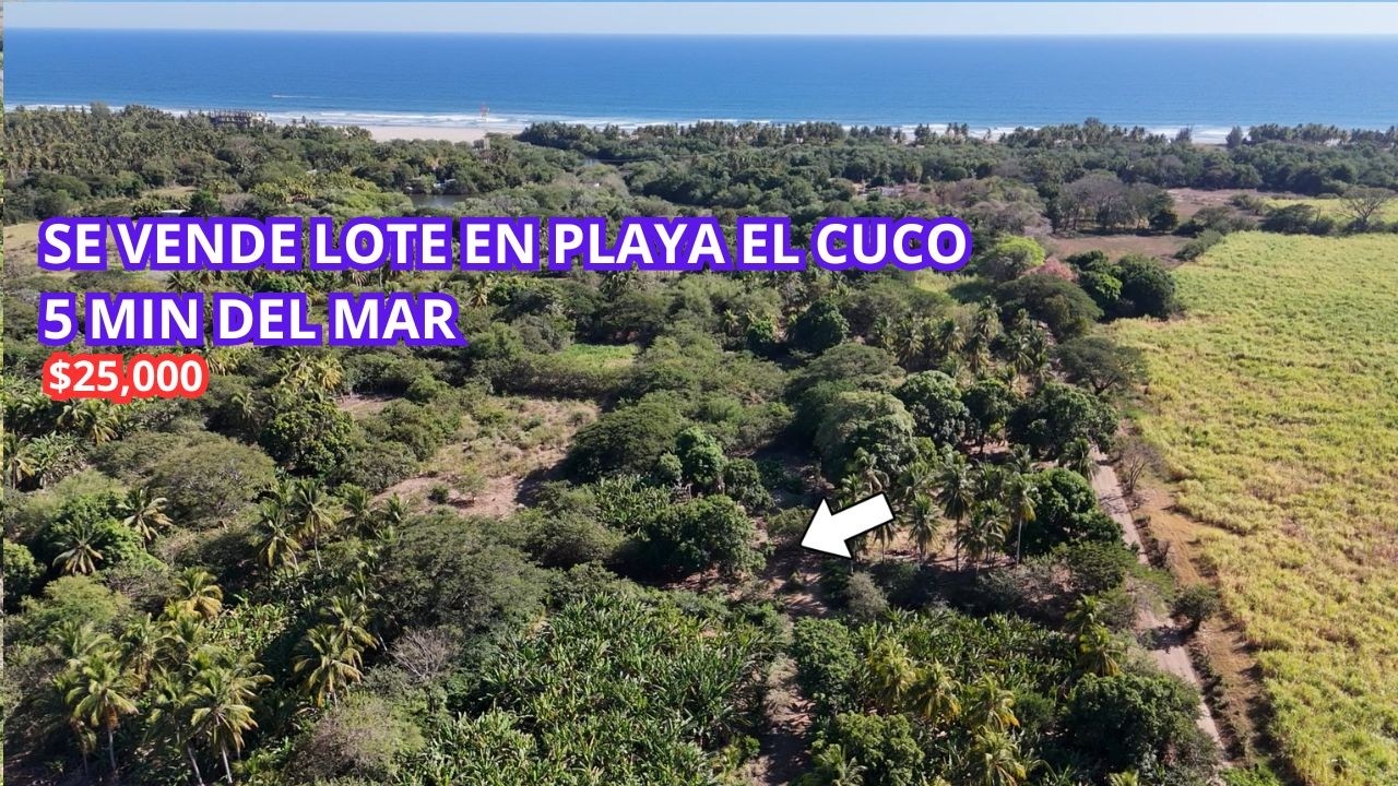 SE VENDE LOTE DE ESQUINA EN PLAYA EL CUCO/$25,000/