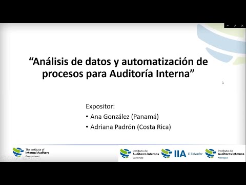 Webinar: Análisis de datos y automatización de procesos para Auditoría Interna