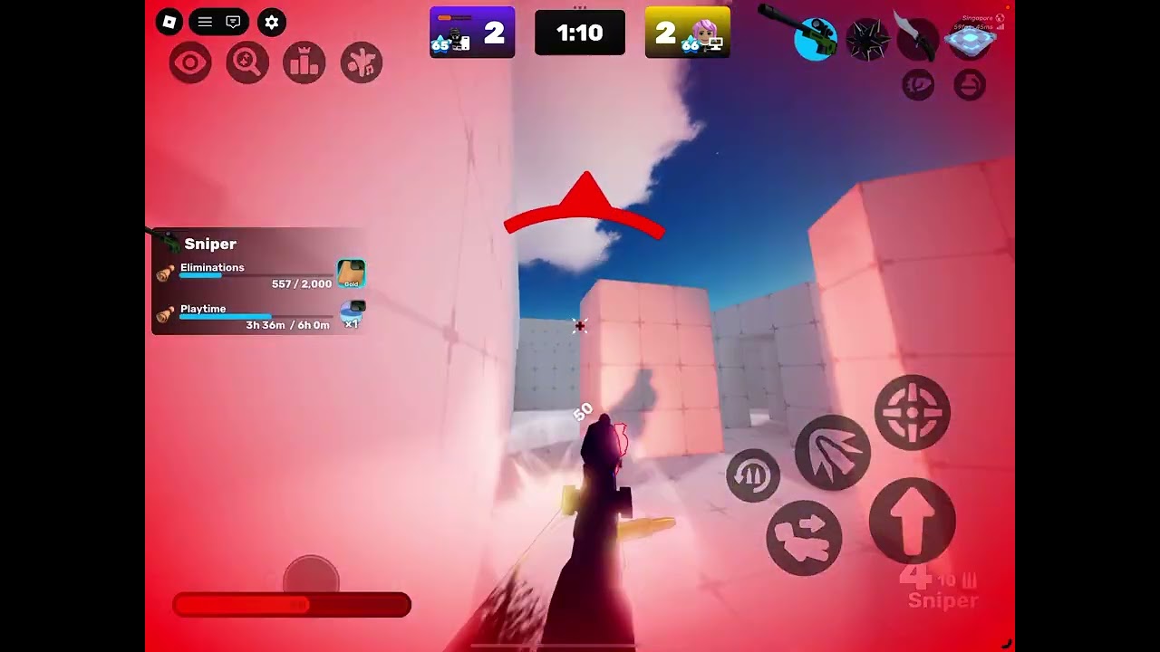 Using auto shoot first time in match and fighting a hacker