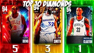 RANKING THE TOP 10 BEST DIAMOND CARDS IN NBA 2K23 MyTEAM!!