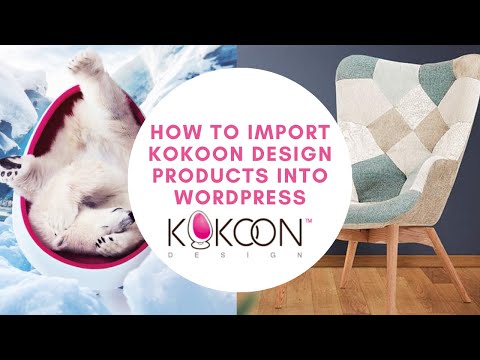 Import of kokoon design products in wordpress