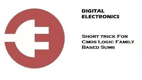 Short Trick For CMOS Logic Family Based Sums | Digital Electronics | 2020