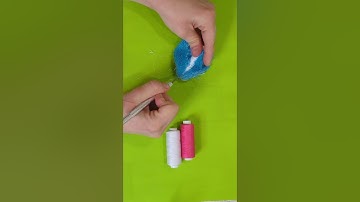 🔵 thread cutting loop ➿ in reverse soothing and relaxing ASMR #threadcutting #visuallysatisfying