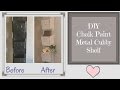 DIY Chalk Paint Metal Cubby Shelf Farmhouse Shabby Chic Style DIY Chalk Paint Metal Cubby Shelf Farmhouse Shabby Chic Style