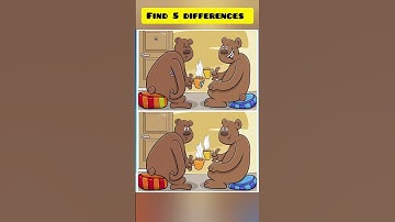 IQ challenge find 5 differences #shorts #image #quiz #braintest #puzzle #spotthedifference