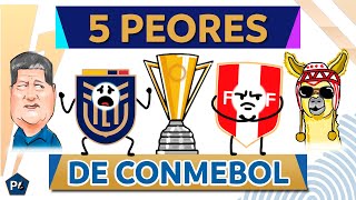 5 PEORES SELECCIONES de CONMEBOL en la COPA ORO de CONCACAF