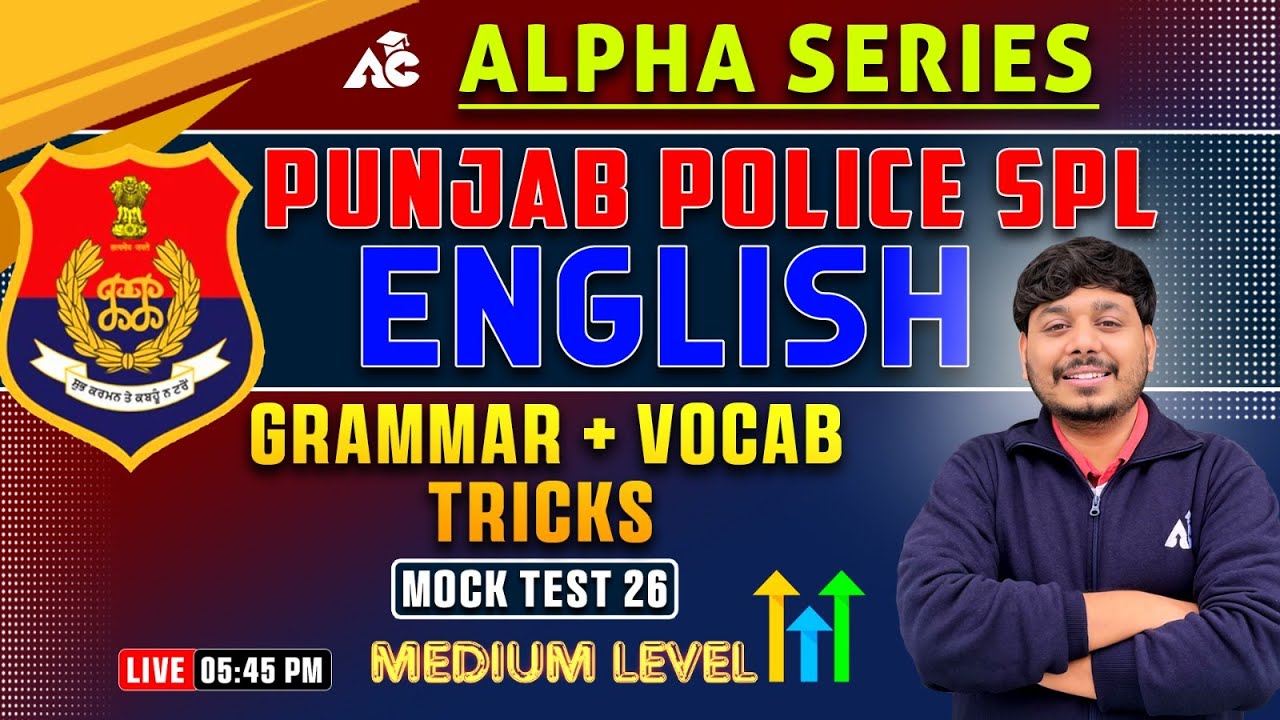 Punjab Police Constable Exam 2024 | English Mock Test 26 | Grammar Vocab | By Raman Bhullar Sir #27