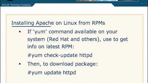 7 Installing Apache from RPMs