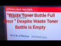 Ricoh Waste Toner Bottle Full Error Fix |Waste Toner full error despite Waste Toner Bottle is Empty