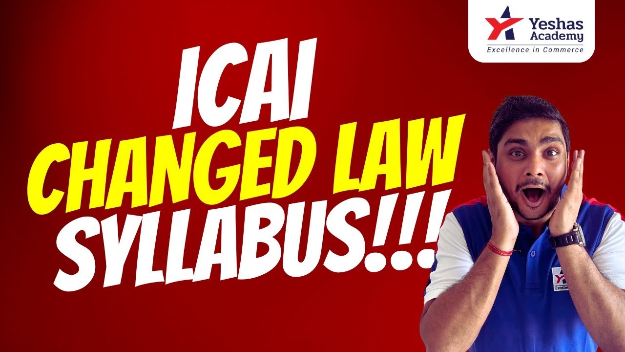 CA Inter Law | ICAI Module Changes for May & September 2025 Exams - YouTube