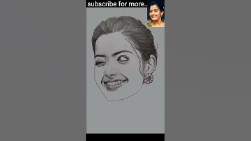 Rashmika mandanna pencil sketch drawing  , farjana drawing academy  , #shorts