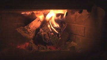 Fireplace with Ecobrick 1 hour fire Eco Brick in EPA wood stove flame video review