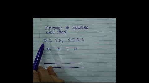 Arrange the numbers and add