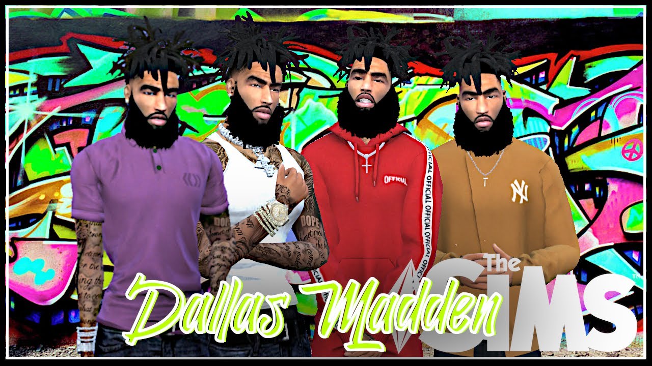 THE SIMS 4: Dallas Madden | Urban Male LOOKBOOK | CC Folder + SIM ...