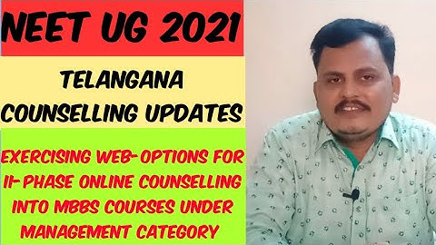 Exercising Web-Options for II-Phase Online Counselling into MBBS Courses Under Management Category