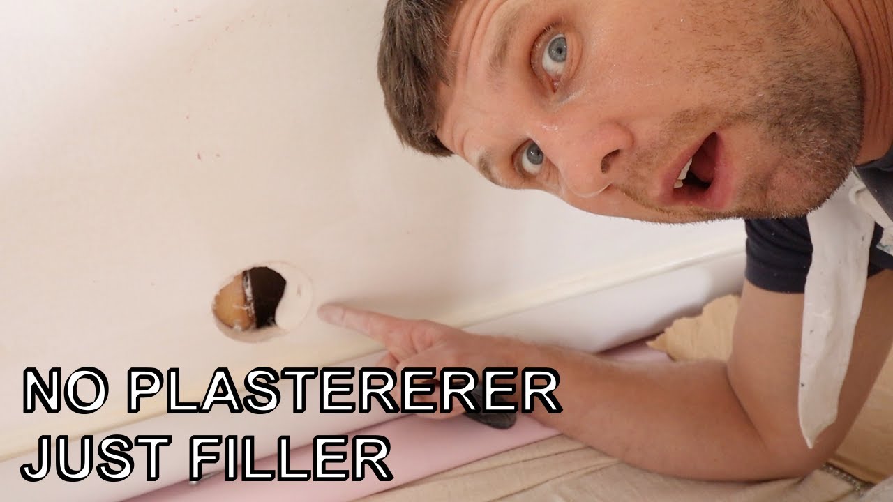 No plastering, no plaster board patch just filler.